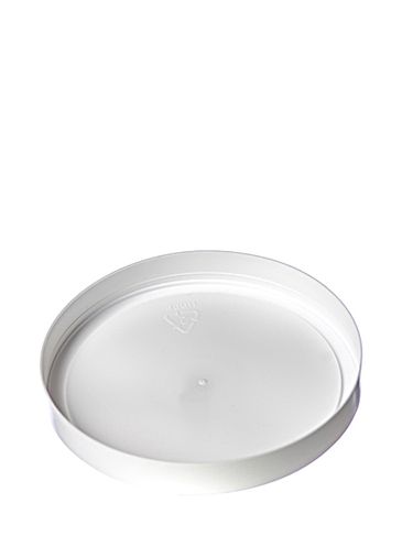 White LDPE plastic long-skirted tub lid