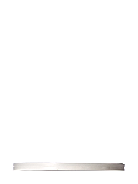 White LDPE Plastic 6.1875 Inch Flat Tub Lid – T074