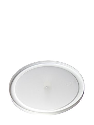 White LDPE plastic 6.1875 inch flat tub lid