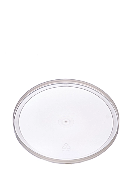 Natural-Colored LDPE Plastic 6.625 Inch Flat Tub Lid – T076
