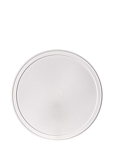 White LDPE plastic 6.625 inch flat tub lid