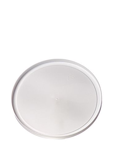 White LDPE plastic 6.625 inch flat tub lid