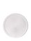 White LDPE plastic 6.625 inch flat tub lid