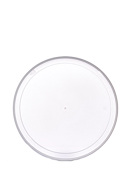 Natural-Colored LDPE Plastic 5.9375 Inch Long-Skirted Tub Lid – T079