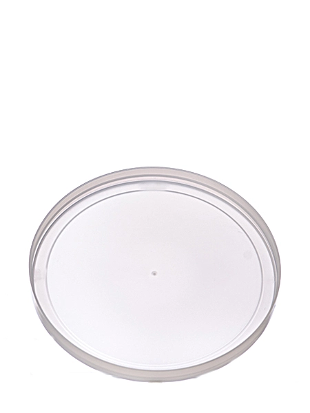 Natural-Colored LDPE Plastic 5.9375 Inch Long-Skirted Tub Lid – T079