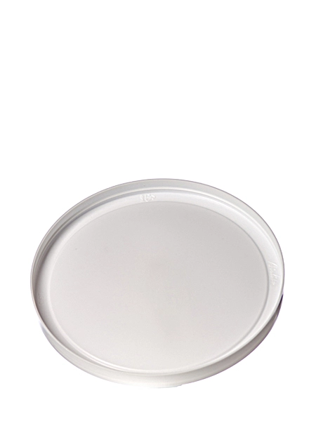 White LDPE Plastic Long-Skirted Tub Lid – T080
