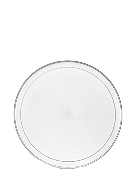 Natural-Colored LDPE Plastic 8.625 Inch Flat Tub Lid – T084
