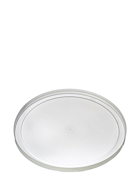 Natural-Colored LDPE Plastic 8.625 Inch Flat Tub Lid – T084
