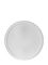 White LDPE plastic 8.625 inch flat tub lid