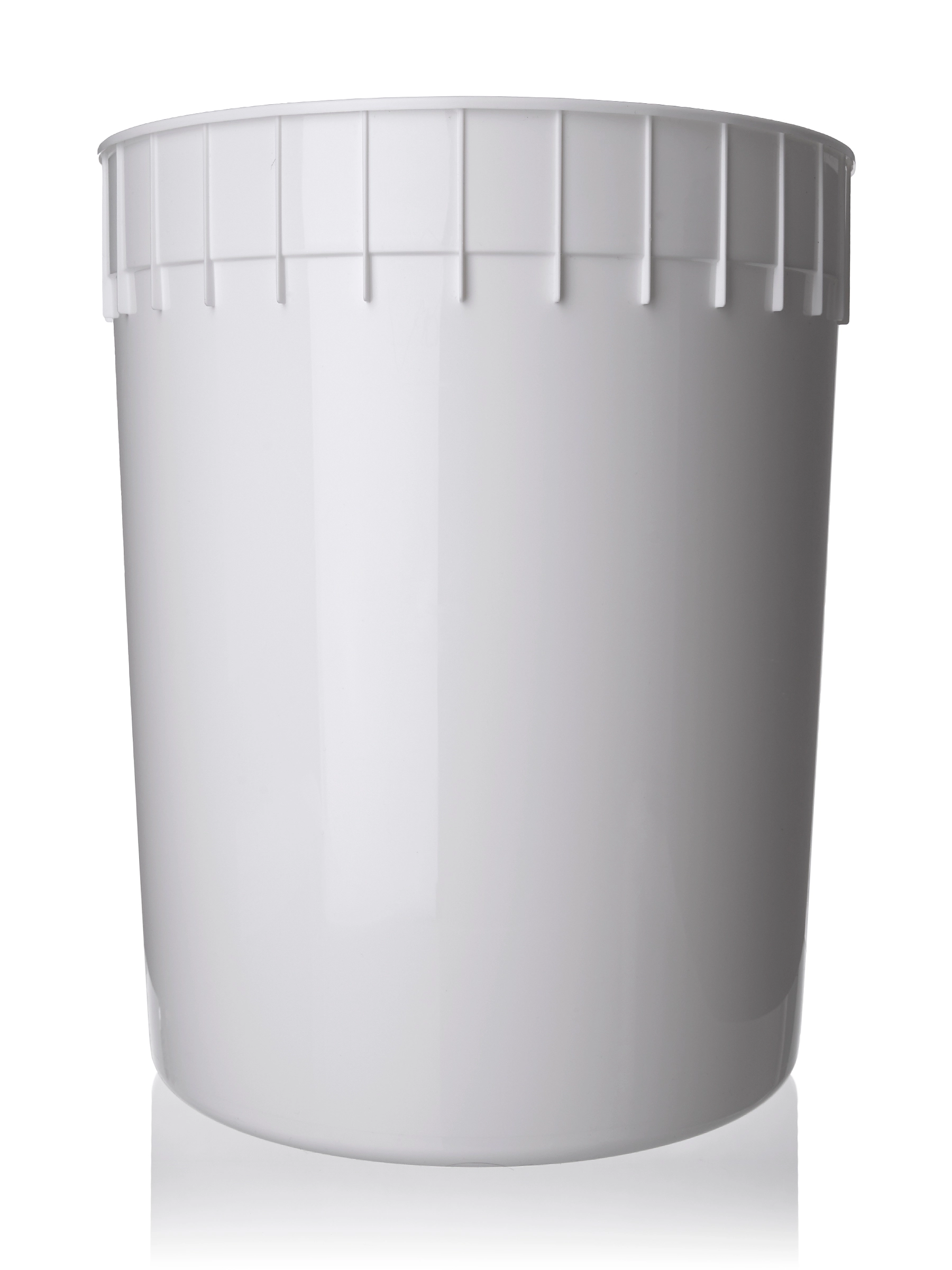 3 Gallon White HDPE Plastic Round Dairy Tub – T123WH