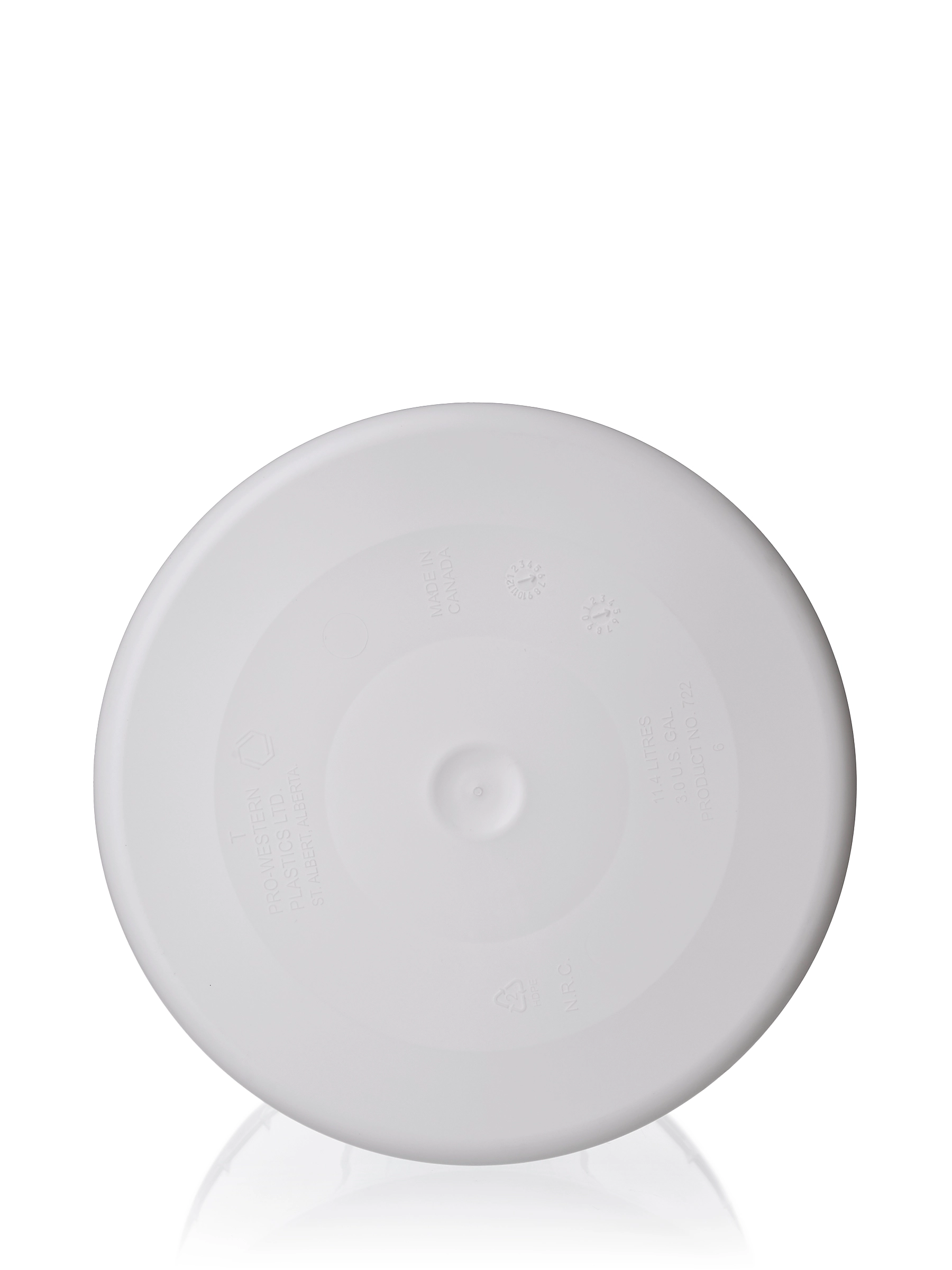 3 Gallon White HDPE Plastic Round Dairy Tub – T123WH