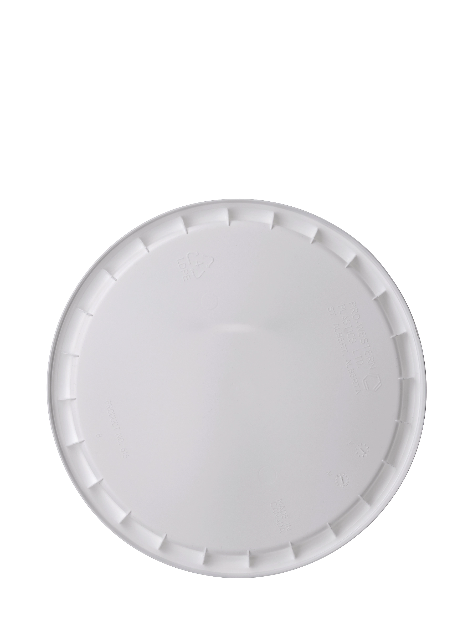 White LDPE Plastic 9.75 Inch Dairy Tub Lid Without Gasket – T124WH