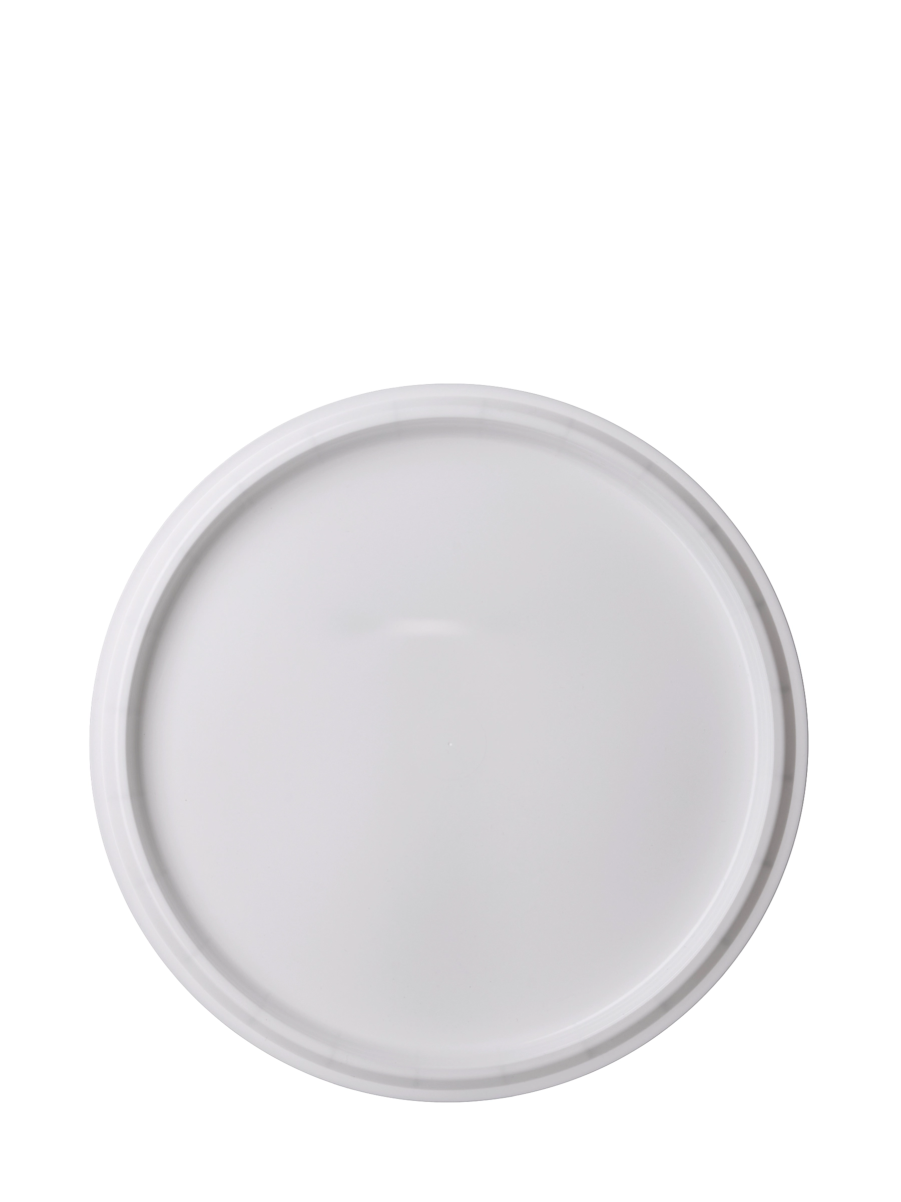 White LDPE Plastic 9.75 Inch Dairy Tub Lid Without Gasket – T124WH