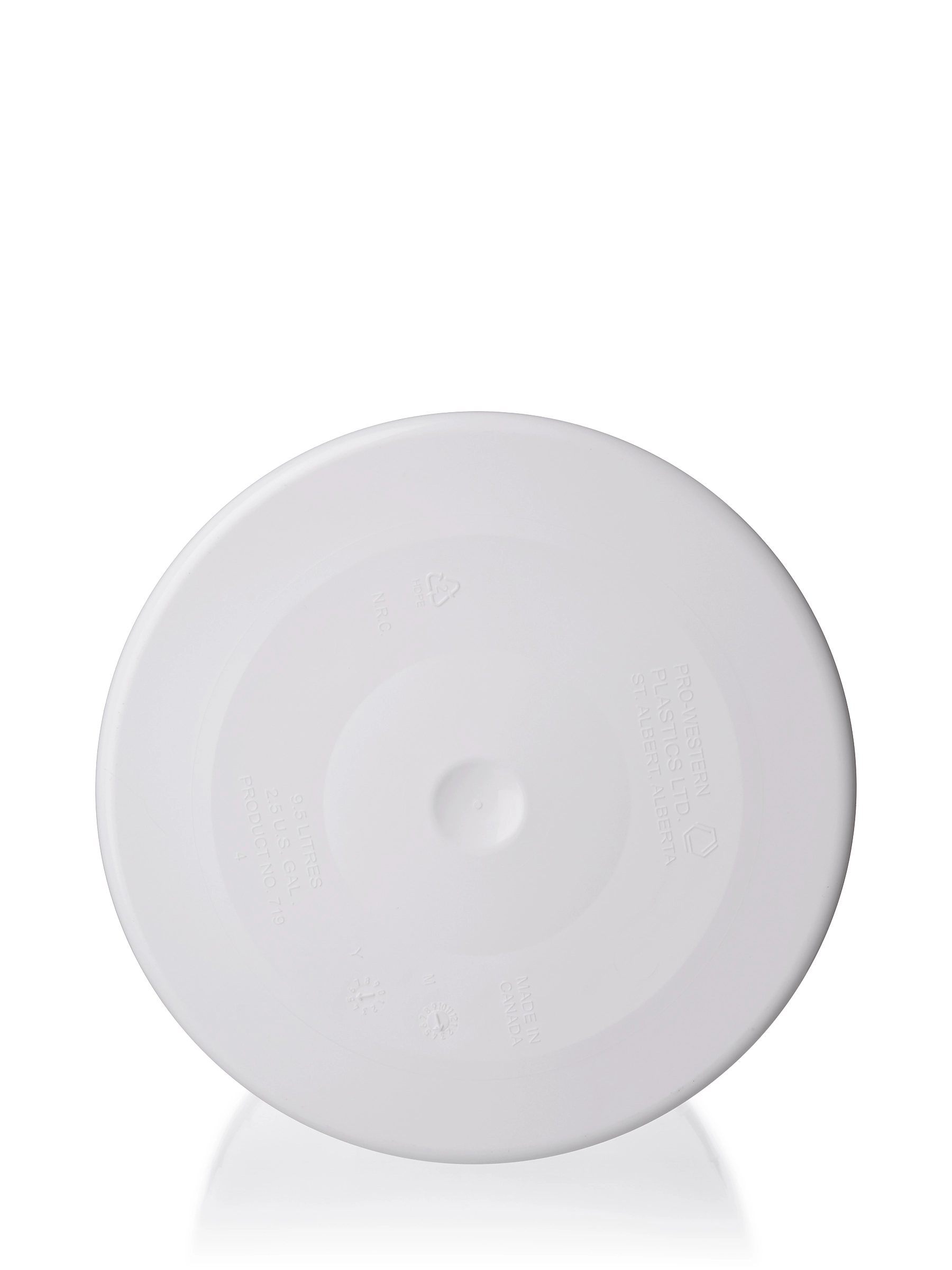10 Quart White HDPE Plastic Dairy Container (2.5 Gallons) – T125WH