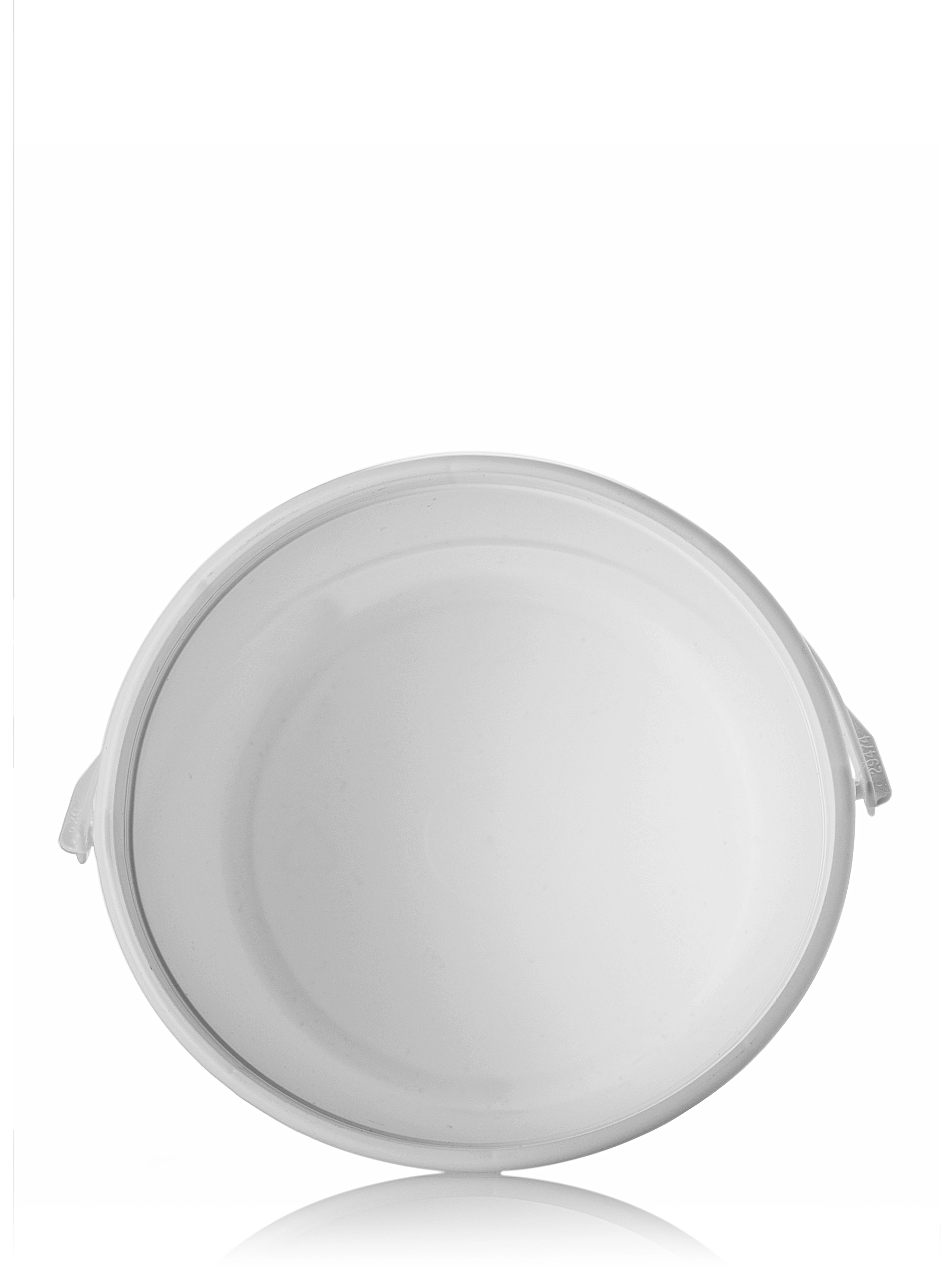 64 oz White HDPE Plastic Round Tub – T251WH