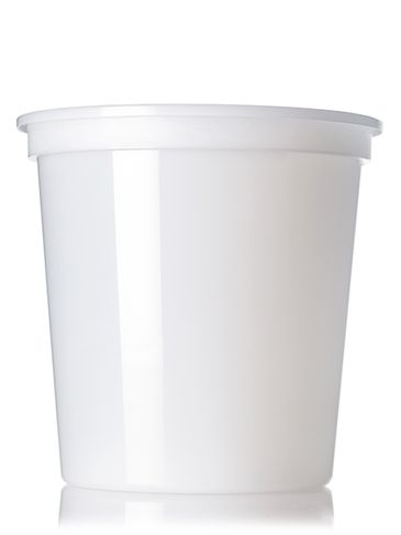 16 oz natural-colored freezer-grade PP plastic round tub