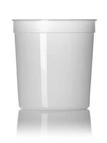 16 oz natural-colored PP plastic round tub