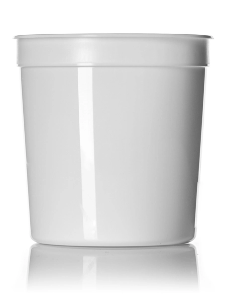 16 oz White PP Plastic Round Tub – T311WH